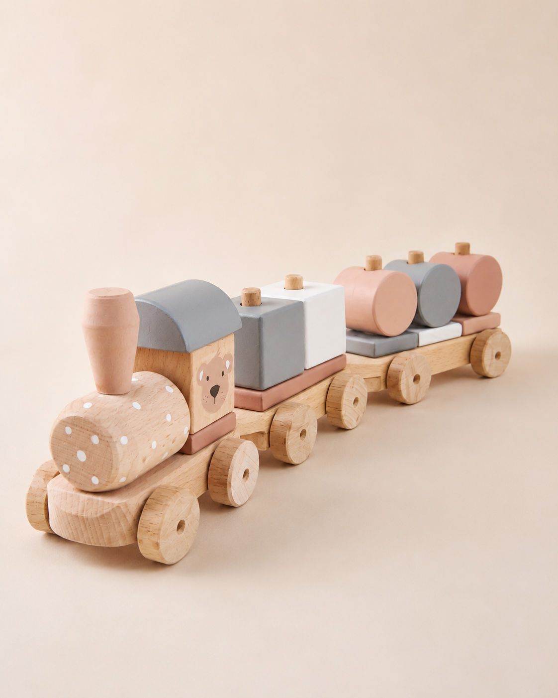 Wooden and educational toy collection detail